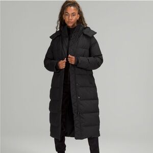 lululemon athletica Long Black Puffer Jacket